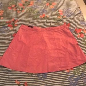 Pink pleather vintage skirt